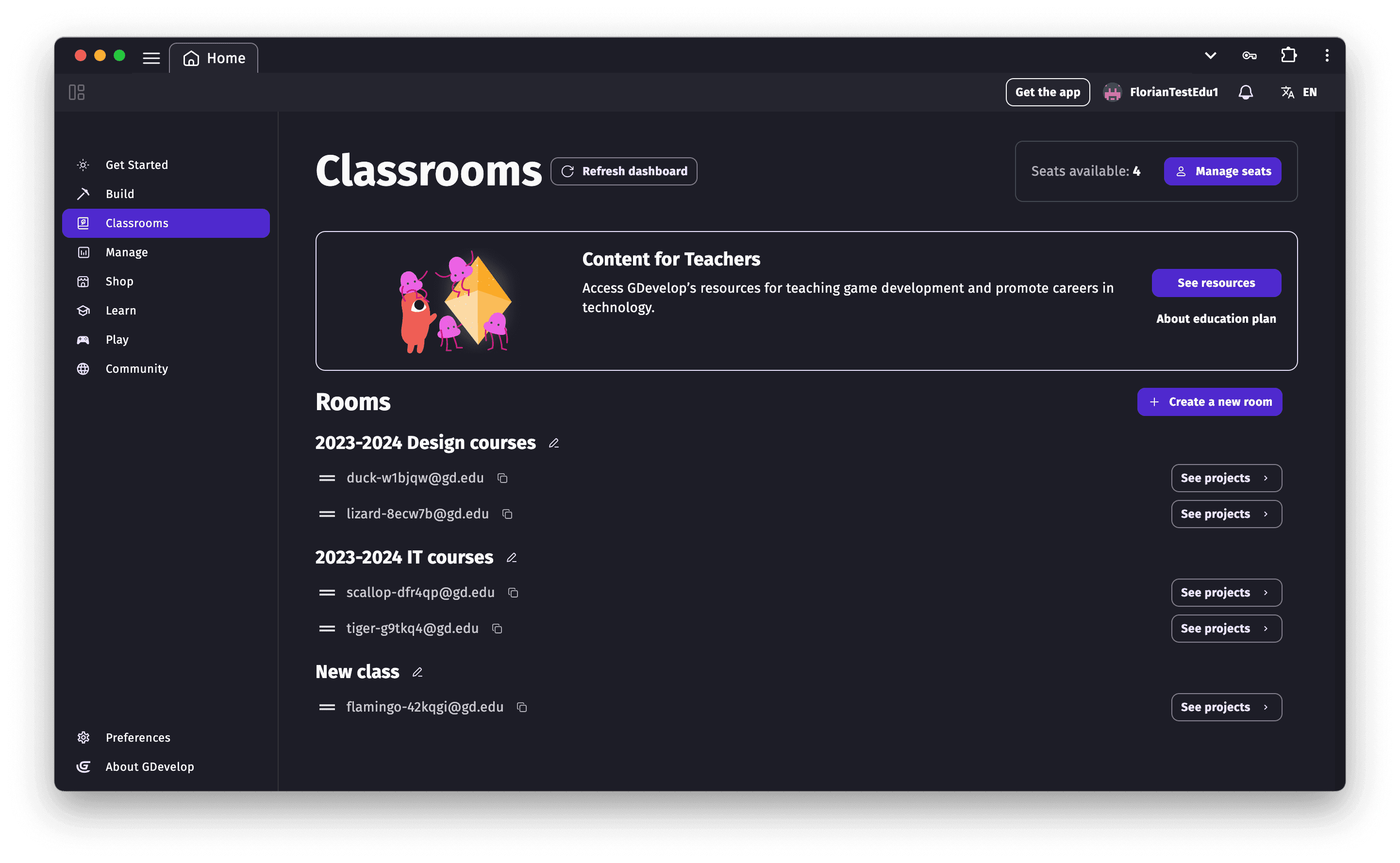 The Teach Tab to handle students